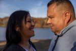 Couple smiling at each other